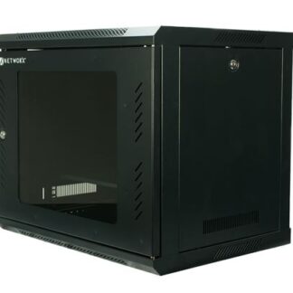 LANDE CABINET WALL MOUNTED. 7U 19 EUROBOX W=540MM D=600MM. BLACK LND-WNR-7L