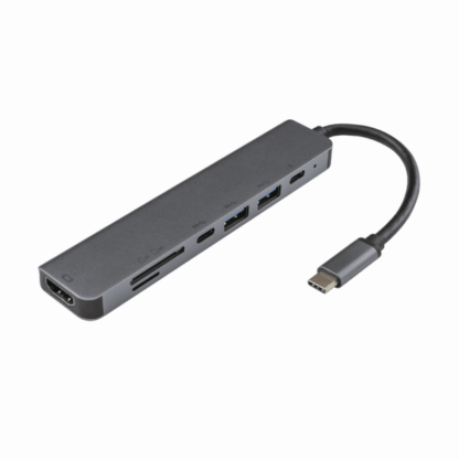 ADAPTER USB TYPE-C -> HDMI/USB3.0/SD+TF - 7in1