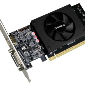 GigaByte Graphic Card PCI-E 2.0 2GB GeForce? GT 710 GPU GDDR5 64bit 5010 MHz Core Clock 954 MHz HDMIx1 DVI-Dx1 D-SUBx1 Low profile
