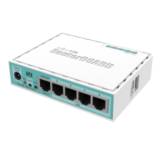 MikroTik RouterBoard hEX 5 X 10/100/1000 gigabit ports CPU 880 MHz RAM 256MB Storage 16 MB USB port microSD port RB750GR3