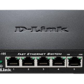 D-Link Switch 5-Port 10/100 Fast Ethernet Unmanaged Desktop Switch Metallic case