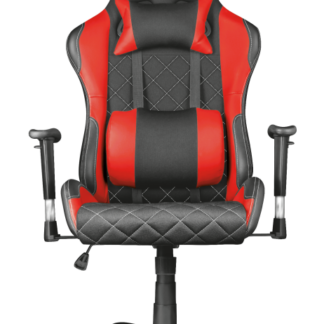Trust Gaming Chair GXT708R Full 360?Rotatable Adjustable Armrests and Backrest Metal Base Frame Red