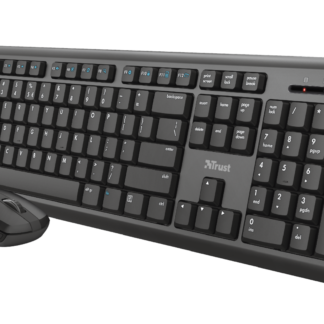 Trust Keyboard+Mouse ODY Wireless Silent Keys Spill Resistant Black