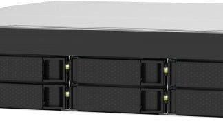 QNAP NAS 8-Bay quad-core 1.7 GHz rackmount NAS with 250W PSU 4GB DDR4 UDIMM RAM (max 16GB) SATA 6Gb/s 2x 10GbE SFP+ LAN 2x GbE LAN 1x PCIe Gen2 x2 slot
