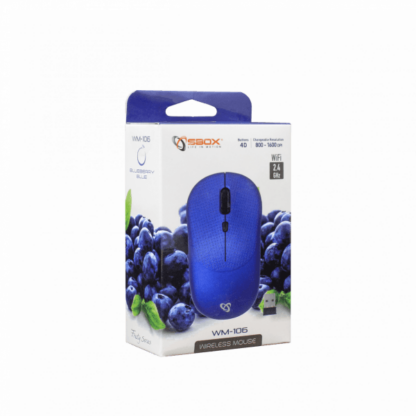 MOUSE SBOX WM-106 Blueberry BLUE / Wireless - Image 4