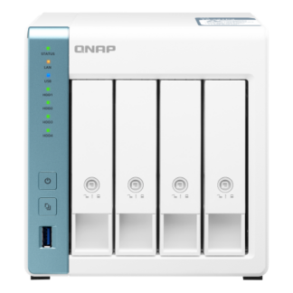QNAP NAS 4-bay 3.5" Tower NAS 4-core 1.7GHz CPU Alpine AL314 2GB DDR3L 1 x 2.5GbE + 1 x 1GbE USB EU Edition