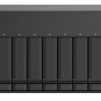 QNAP NAS Tower 8-Bay AL324 64-bit quad-core 1.7GHz 4GB DDR4 RAM  8 x 3.5"/ 2.5" drive slots 2 x 10GbE SFP+  2 x 2.5GbE 3 x USB 3.2 Gen1 1 x PCIe 2.0 x2 slot
