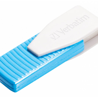VERBATIM USB 2.0 DRIVE 8GB SWIVEL. CARIBBEAN BLUE 49812