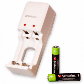 VERBATIM COMPACT BATTERY CHARGER FOR AA/AAA BATTERIES 49944