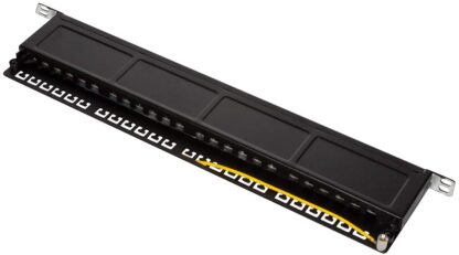 Logilink Patch Panel Cat.6 24 ports shielded only 0.5U 19 inch rack mount Black - Image 4