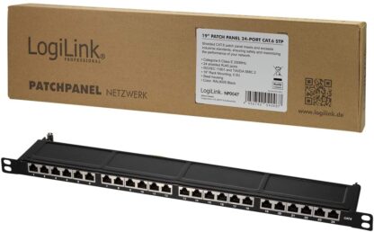 Logilink Patch Panel Cat.6 24 ports shielded only 0.5U 19 inch rack mount Black - Image 7