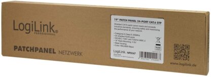 Logilink Patch Panel Cat.6 24 ports shielded only 0.5U 19 inch rack mount Black - Image 8