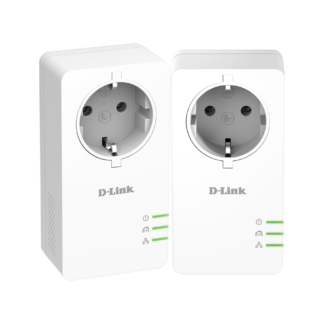 D-Link PowerLine AV2 1000 HD Gigabit Passthrough Kit Power plug RJ-45 Gigabit Ethernet LAN port 128-bit AES data encryption