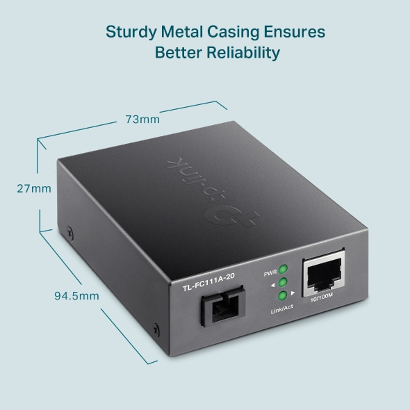 Tp-Link 10/100Mbps WDM Media Converter TL-FC111A-20 - Image 2