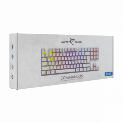 White Shark KEYBOARD GK-2106 COMMANDOS WHITE - Mechanical / US - BLUE SW.