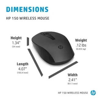HP Mouse Wireless 150 Black 2S9L1AA
