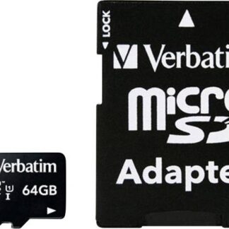 VERBATIM MICRO SDXC CARD 64GB. CLASS 10. INCL. ADAPTER 44084