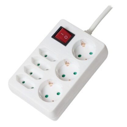 Logilink Power Strip 7-way socket + Switch 3xCEE 7/3 + 4xCEE 7/16 5m white LPS210