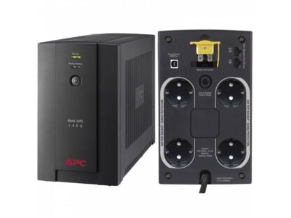 APC UPS 1400 VA / 700 WATTS. BACK-UPS. OUTLETS: 4 X SCHUKO. INPUT: 150 - 280V. OUTPUT: 230V. AVR. USB. TOWER BX1400U-GR - Image 3