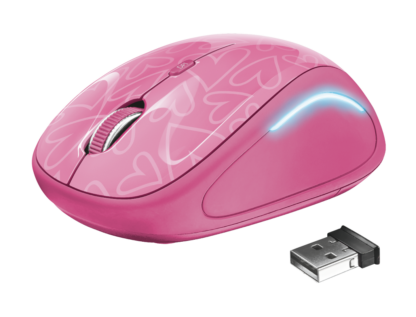 TRUST MOUSE WIRELESS YVI FX. PINK #22336