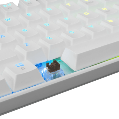 White Shark MECHANICAL KEYBOARD GK-2022 SHINOBI WHITE / US - BROWN.SW - Image 4