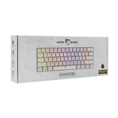 White Shark MECHANICAL KEYBOARD GK-2022 SHINOBI WHITE / US - BROWN.SW